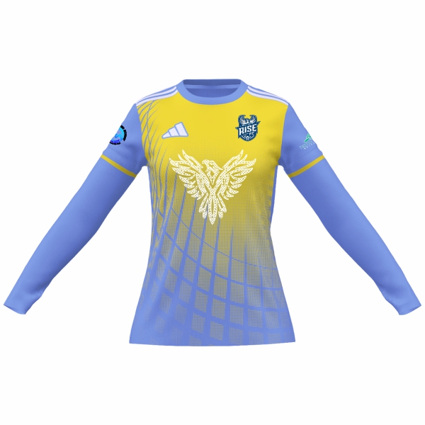 Rise FC adidas Women's Mi Squadra 25 Goalkeeper LS Jersey - Light Blue/Yellow RFC-JJ2511