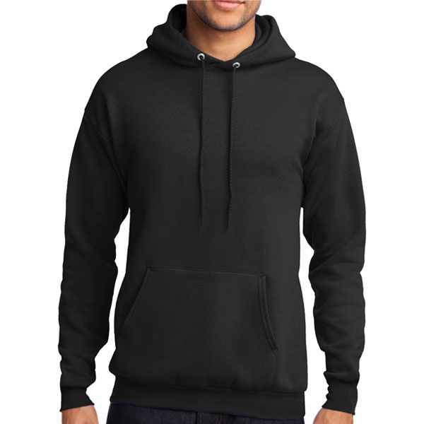 Core Fleece Pullover Hooded Sweatshirt - Black PC78HBlak