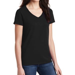 Gildan 5V00L Cotton Women's V-Neck T-Shirt - Black 5V00LBlck