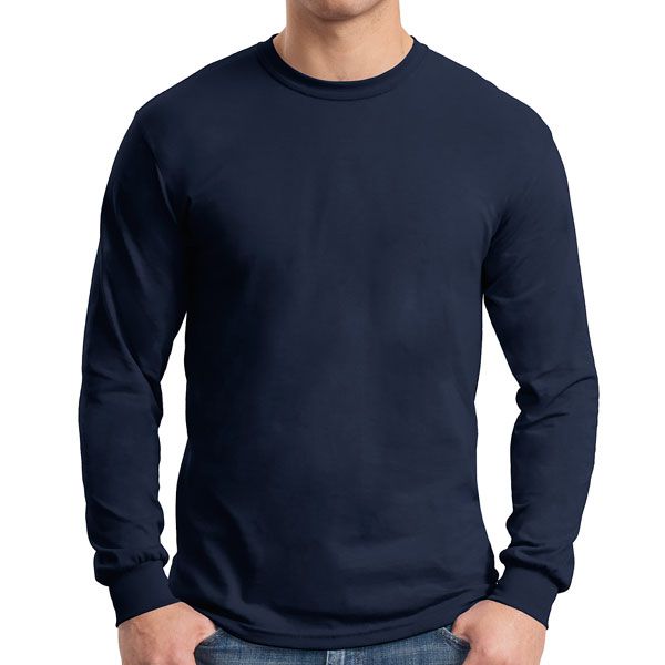 Gildan 5400 Cotton Long Sleeve TShirt Navy