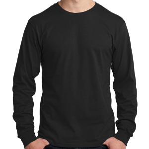 Port & Company Core Cotton T-Shirt - Black PC54LS-Blk