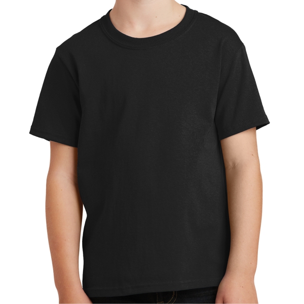 Port & Company Core Cotton Youth T-Shirt - Black PC54Y-Blk