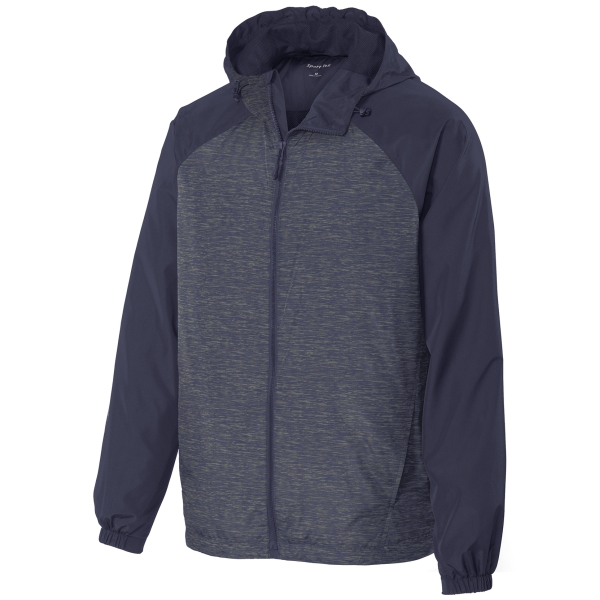 Sport Tek Hooded Wind Breaker Jacket - Navy JST40