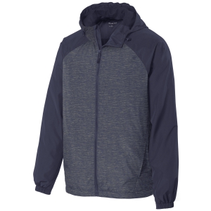 Sport Tek Hooded Wind Breaker Jacket - Navy JST40