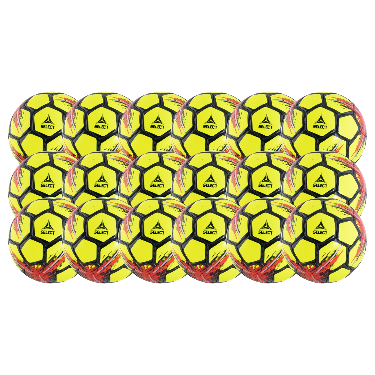 Select Classic Soccer Ball - Yellow/Red - 18 Pack 0388588794-18PCK