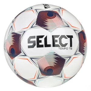 SELECT Tempo TB v25 - NFHS Approved - Size 5 Soccer Ball - White/Blue/Orange 0115567935010101