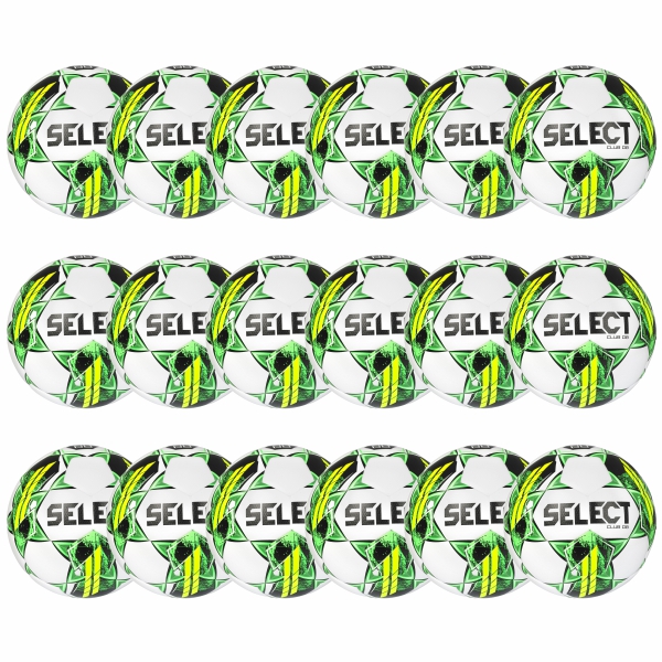 SELECT Club DB V22 Soccer Ball - White/Green - 18 Pack CLUBDBWHGRN-18Pk