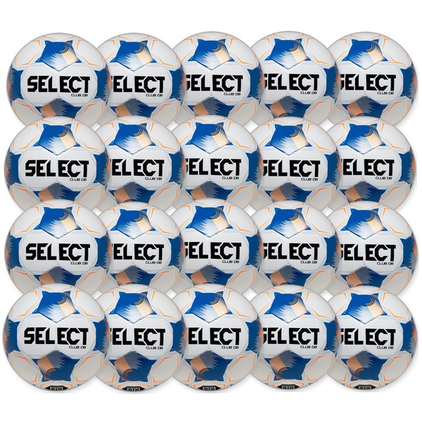 SELECT Club DB V26 Soccer Ball - White/Blue - 20 Pack CLUBDBV26WB-20Pk