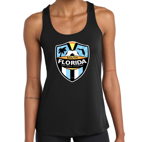 South Florida Football Academy Logo Women's Racerback Tank - Black SFFA-LST356BK