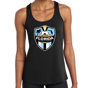 South Florida Football Academy Logo Women's Racerback Tank - Black SFFA-LST356BK