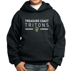 Treasure Coast Tritons Youth Hooded Sweatshirt - Black TCT-PC90YH