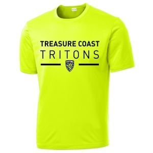 Treasure Coast Tritons Short Sleeve Performance Shirt - Neon Yellow TCT-ST350-NYw