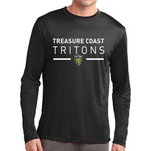 Treasure Coast Tritons Long Sleeve Performance Shirt - Black TCT-ST350LS