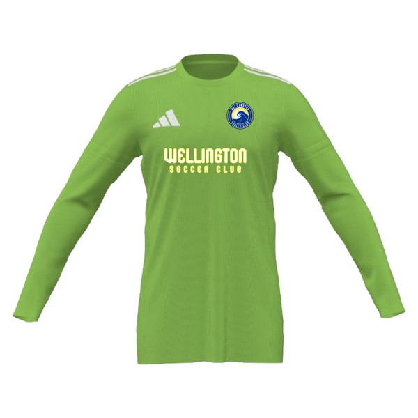 Wellington Soccer Club adidas Youth Mi Squadra 25 Goalkeeper LS Jersey - Solar Green/White WWSC-JD7375LMWH