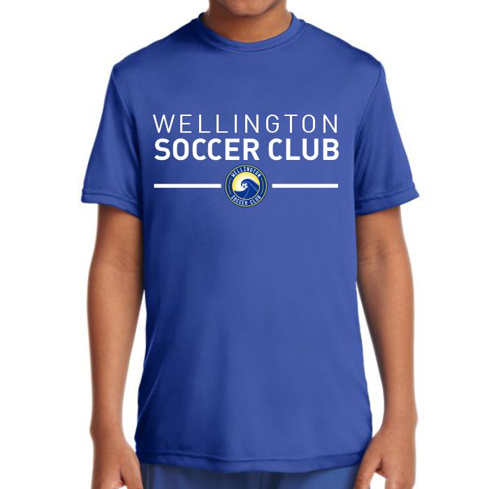 Wellington Soccer Club Youth Performance Shirt - Blue WWSC-YST350B