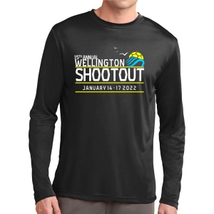 Wellington Shootout Long Sleeve Performance Shirt - Black WWSC-B-ST350LS-SO