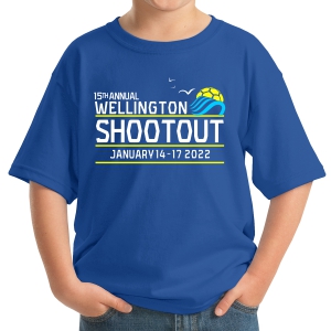 Wellington Shootout Youth T-Shirt - Blue WWSC-RB-5000B-SO