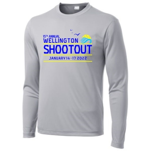 Wellington Shootout Long Sleeve Performance Shirt - Silver WWSC-S-ST350LS-SO