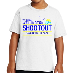 Wellington Shootout Youth T-Shirt - White WWSC-W-5000B-SO