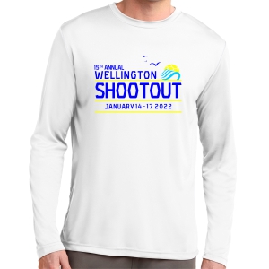 Wellington Shootout Long Sleeve Performance Shirt - White WWSC-W-ST350LS-SO