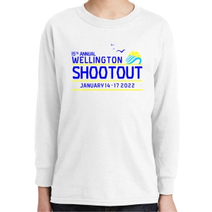 Wellington Shootout Youth Long Sleeve T-Shirt - White WWSC-W-5400B-SO