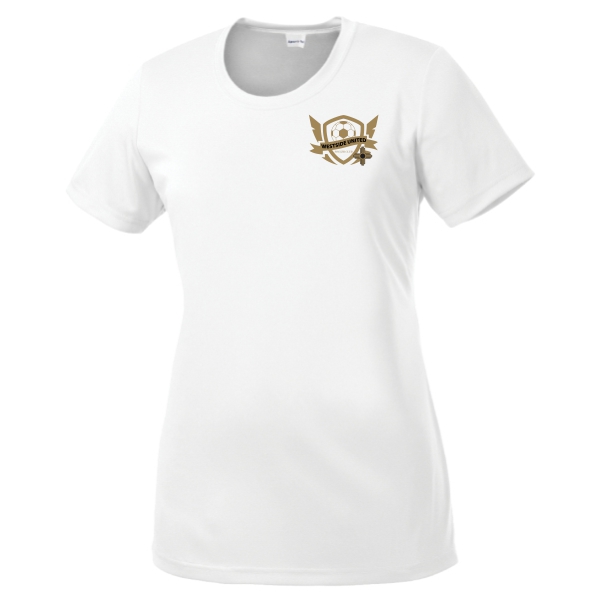 West Side United SC Women's Performance Shirt - White WSU-LST350-W