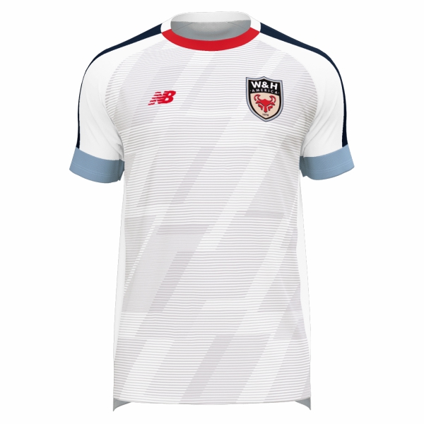 W&H America New Balance Youth Audazo Jersey - White/Navy/Light Blue/Red WHA-YT35604WH