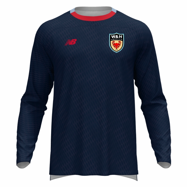 W&H America New Balance Youth Net Goalkeeper Long Sleeve Jersey - Navy/Red WHA-YT35625NV