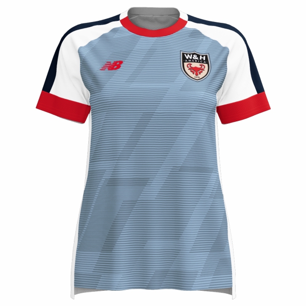 W&H America New Balance Women's Audazo Jersey - Light Blue/Navy/White/Red WHA-WT35604LB