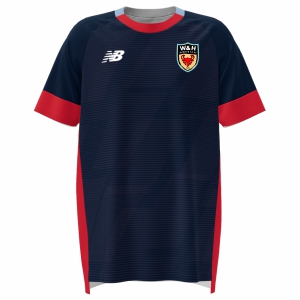W&H America New Balance Youth Audazo Goalkeeper Short Sleeve Jersey - Navy/Red/Light Blue WHA-YT35604NV
