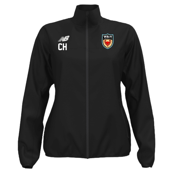 W&H America New Balance Women's Athletics Jacket - Black/White WHA-TFWJ770BK