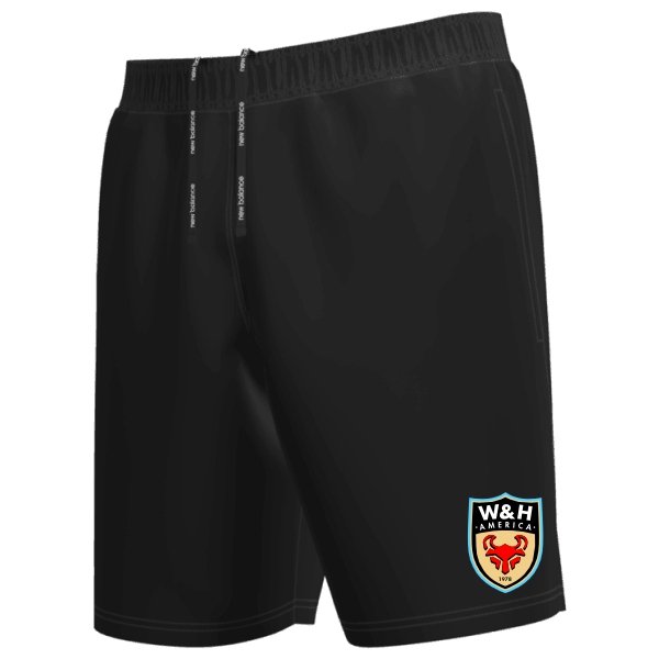 W&H America New Balance Woven Training Short - Black/White WHA-TMMS731TBK
